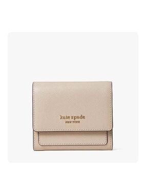 ★ Kate Spade Booked Trifold Flap Wallet - Beige ★